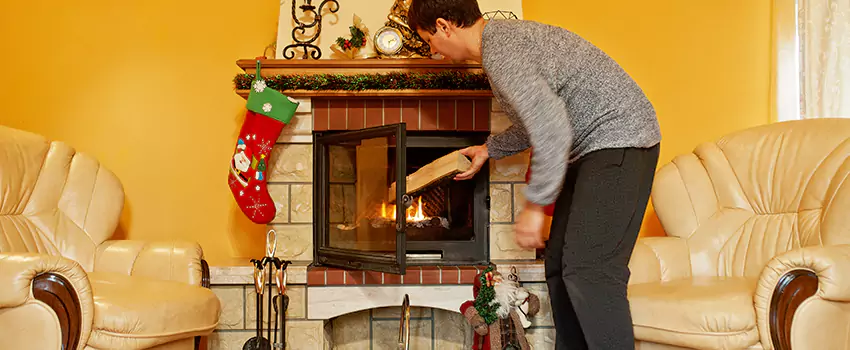 Rusted Metal Fireplace Restoration in El Segundo, California